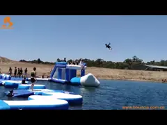 Аттестованная ТУВ подушка анти- УЛЬТРАФИОЛЕТОВОЙ воды брезента ПВК 0.9мм раздувной скача для продажи video