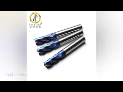 Торцевые фрезы карбида зерна CNC 0,4 квадратные с Nano голубым покрытием video