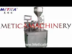 Semi автоматическая завалка зубной пасты и герметизируя том хоппера машины 25BPM 40L video