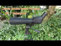 IPX7 Waterproof 25-75x80 Prism Bak4 Hunting Spotting Scope Full Multi Coated Lens