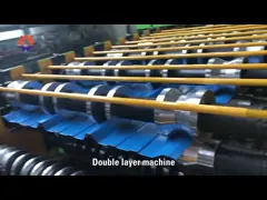 Крен панели крыши двойного слоя формируя нервюру Дж машины 220В Америки популярную и рифленую video