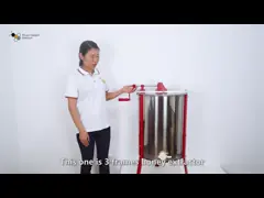 Эргономический диаметр 38cm ручки экстрактор меда 3 кадров ручной video