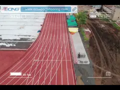 Изготовленная на заказ бросая система Eco сэндвича резвится справляющся след атлетической на открытом воздухе резиновой синтетики идущий video