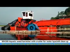 Акватические засорители контролируют машину жатки гиацинта воды video