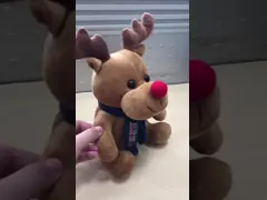 Чучело северного оленя носа CPSC 20cm высокое красное с футболкой и шарфом video