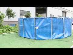Складной 30000L ПВХ брезентный рыбный бак УФ-стабилизированный с металлической сеткой Diy рыбный пруд video