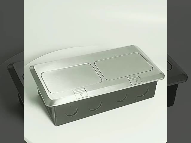 Residential 13a Double Pop Up Floor Socket Box With Rj45