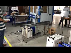 Скоростная машина маркировки печатания лазера лазера 5Watt УЛЬТРАФИОЛЕТОВАЯ для индустрии фабрики бутылки молока пакуя video