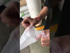 Сумки обруча пузыря PBAT 5x10 Compostable снабжают пакуя ROHS подкладкой video