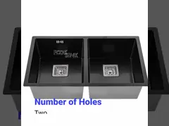 Undermount Nano PVD Stainless Steel Sink Without Faucet