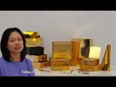 Изготовленным на заказ коробки бумаги розовым металлизированные золотом упаковывая металлическую коробку отправителя video