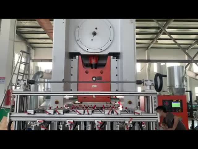 ミツビシ ブランド PLC 制御 18000pcs / h アルミニウムシルバーホイルコンテナを作るマシン