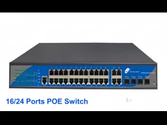 10/100M 24 гаван переключателя волокна SFP, 24 гаван переключателя POE с SFP video