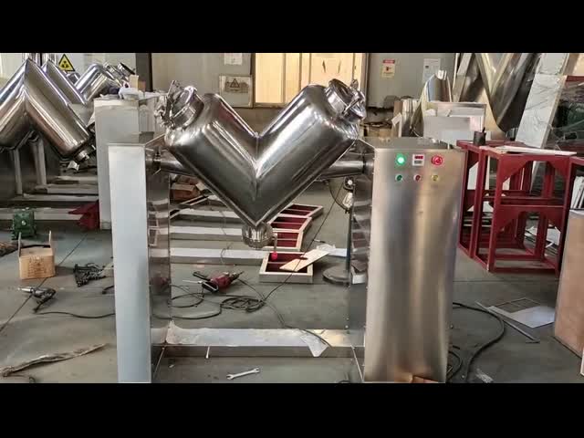 V Type 100L Wheat Flour Powder Mixer Machine  For Food Stuff Powder