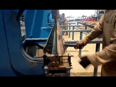 CNC tandem press brake for making octagonal pole