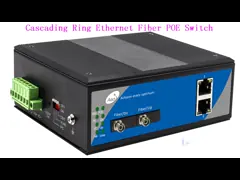 Промышленные каскадируя локальные сети оптически переключателя 10/100/1000Mbps 4 POE волокна и 2 оптически порта video
