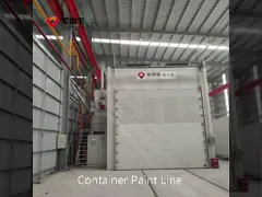 Печь комната для линии покрытия линии контейнера краски контейнера для стандартного контейнера video