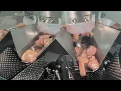 Peso y embalaje automáticos TOUPACK Pesadora multicabeza para carne fresca