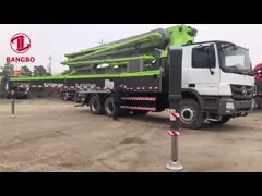 Подержанной машина установленная тележкой конкретного насоса Beton нагнетая 47m video