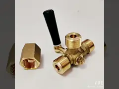 Латунь крана манометра CNC трехсторонняя неэтилированная video