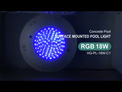 Synchronous Control IP68 630LM 18W led color changing pool light video