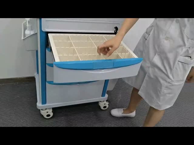 簡単に組織化するために 50kg 容量を持つロック可能な薬局カート
