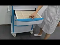Запертая аптечная тележка с вместимостью 50 кг для легкой организации video