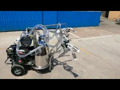 Оборудование доить коровы метра молока вакуумного насоса электронное для коз и ведра коров video