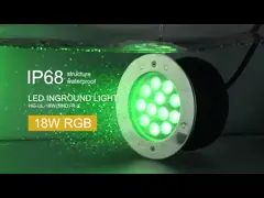 Света приведенные VDE света бассейна цвета SS316 18W DC24V изменяя на открытом воздухе подводные video