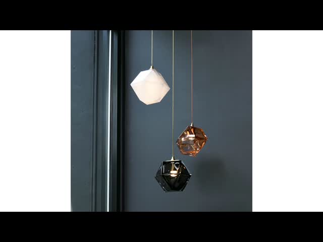 Luz de galvanização E14 Diamond Crystal Pendant Light da tabela da sala de jantar da barra