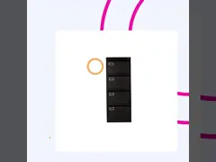 Ящик для хранения карточк стали ключевого замка электростатический 0.6мм домашней библиотеки video
