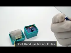 Нержавеющая сталь k ручных напильников канала квадратного корня хранит Эндоdontic аппаратуры руки video