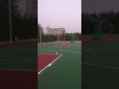 0.52 Sliding Friction Coefficient Silicon PU Sports Flooring 156 Tensile Elongation