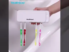 Установленное стеной дезинфицирующее средство ультрафиолетового света для держателя зубной щетки Bathroom video