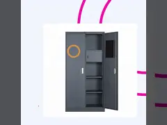 Легкий соберите шкаф серого цвета безопасностью ключа кулачка дома 0.6mm стальной video