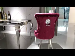 Современное 0.2CBM SS обедая ткань бархата мебели стульев домашняя обедая стулья video