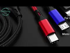 3 в 1 данном по USB 5V 3A быстром поручая привяжите OEM 1.2m для IPhone video