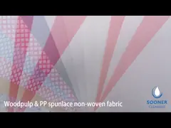 Целлюлоза PP выбила не сплетенную ткань Spunlace video