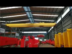 Кран двойного прогона вагонетки электрической лебедки дистанционного управления 20/5 тонн надземный video