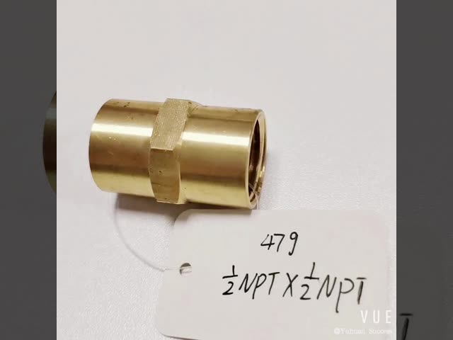 Nipple Coupling Brass Tube Fitting 3/4 Inch NPT X 3/4 Inch NPT Brass Adapter video