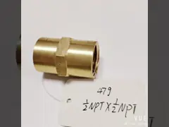 Nipple Coupling Brass Tube Fitting 3/4 Inch NPT X 3/4 Inch NPT Brass Adapter video