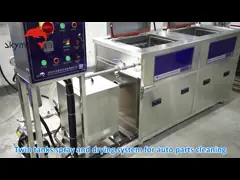 Двойной уборщик танка 28khz ультразвуковой для топливных систем двигателя частей воздушных судн морских нагнетает части с чистым и сухим танком video