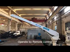 кран заграждения 2T 5M выдвигая для морского пехотинца постамента баржи оффшорного video