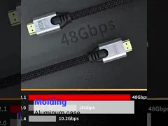 Заплетенный нейлоном проводник оптически Hdmi кабеля 8K 60Hz обнаженный медный video