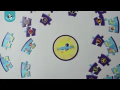 Младшие PJ012 панды моя круглая головоломка печатая игру воспитательной игрушки умную бумажную мозаик для детей video