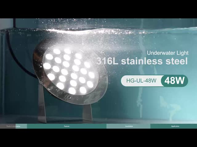 48W 4000LM LED subacuático pone de relieve la luz de la piscina de la prenda impermeable IP68 LED El video
