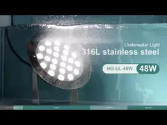48W 4000LM LED subacuático pone de relieve la luz de la piscina de la prenda impermeable IP68 LED video