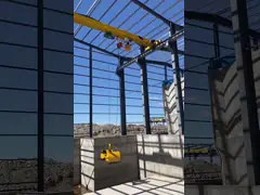 Мостовой кран дистанционного управления одиночного прогона переменной скорости беспроводной с ведром video