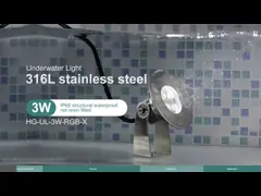 170ma SS316L SMD3030 Pool Garden Lighting 3W Adjustable Angle VDE Cable video