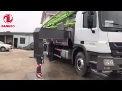 Вагон с краном цемента Zoomlion, конкретная нагнетая тележка 38 метров высокопрочных video